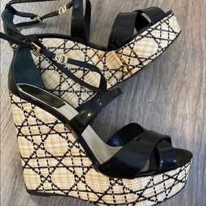 Christian Dior wedges size 37 1/2 (us 7.5)